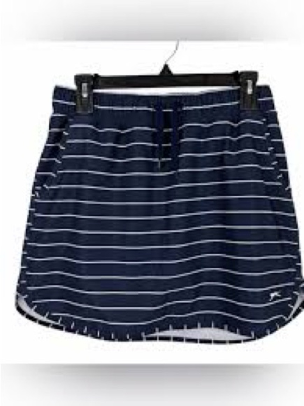 Women's Navy Stripe Drawstring Golf Skirt